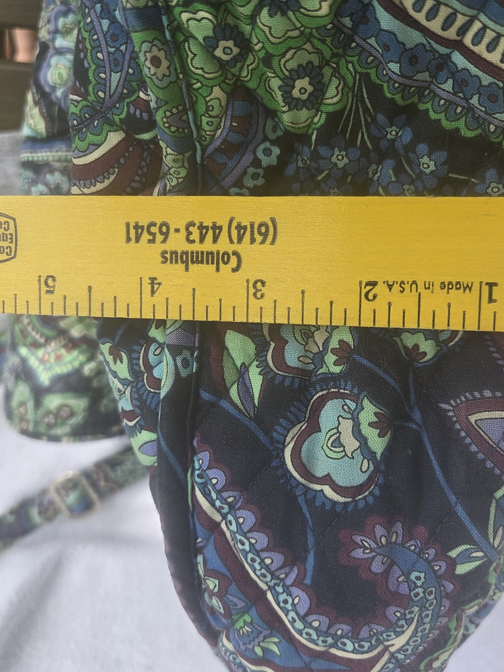 Vera Bradley Navy Paisley Crossbody Bag with Green & Blue Accents
